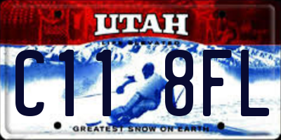 UT license plate C118FL