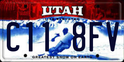 UT license plate C118FV