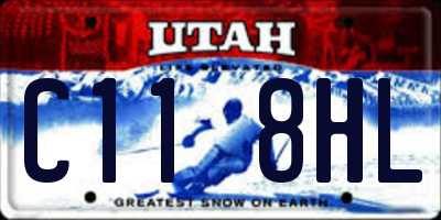 UT license plate C118HL