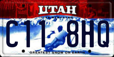 UT license plate C118HQ