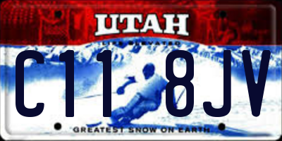UT license plate C118JV