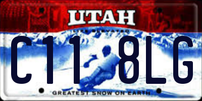 UT license plate C118LG
