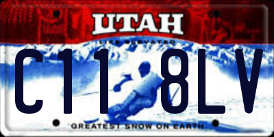 UT license plate C118LV