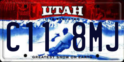 UT license plate C118MJ