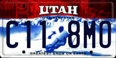 UT license plate C118MO