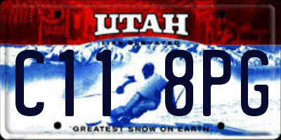 UT license plate C118PG