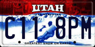 UT license plate C118PM