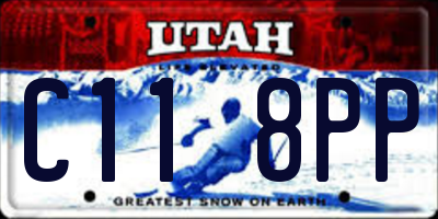 UT license plate C118PP