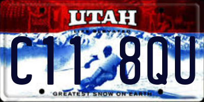 UT license plate C118QU
