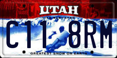 UT license plate C118RM