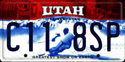 UT license plate C118SP