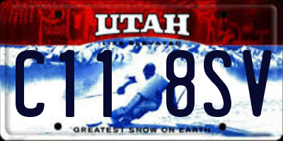 UT license plate C118SV