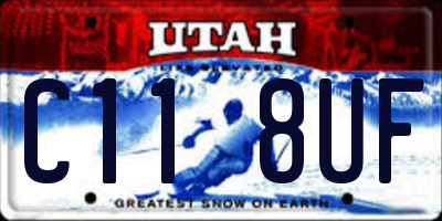UT license plate C118UF
