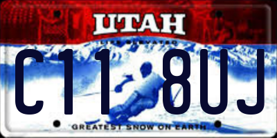 UT license plate C118UJ