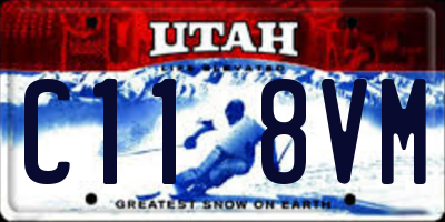 UT license plate C118VM