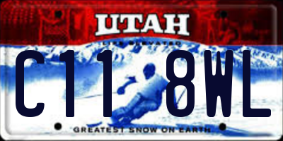 UT license plate C118WL