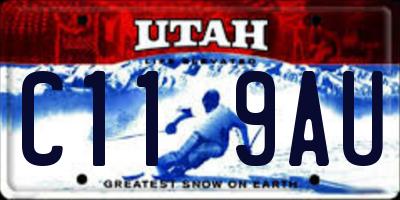 UT license plate C119AU
