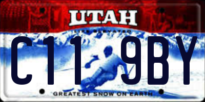 UT license plate C119BY