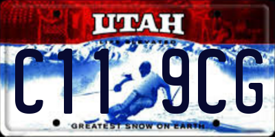 UT license plate C119CG