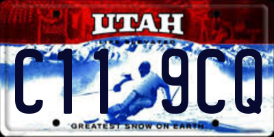 UT license plate C119CQ