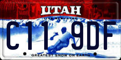 UT license plate C119DF