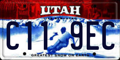 UT license plate C119EC