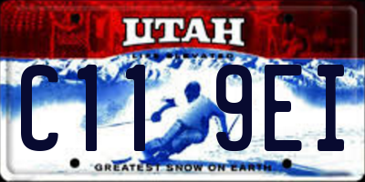 UT license plate C119EI