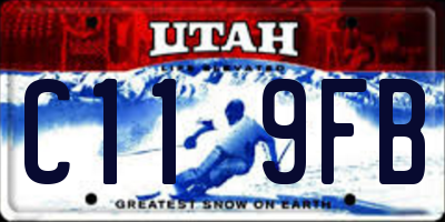 UT license plate C119FB