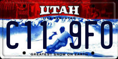 UT license plate C119FO