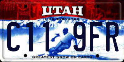 UT license plate C119FR