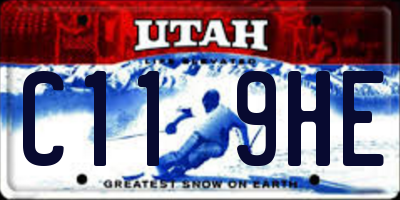 UT license plate C119HE