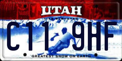 UT license plate C119HF