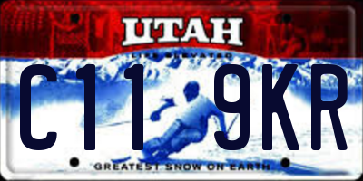 UT license plate C119KR