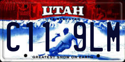 UT license plate C119LM