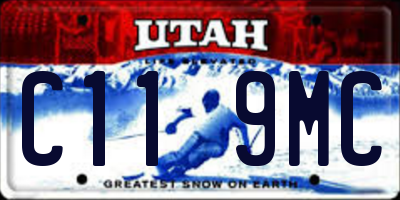 UT license plate C119MC