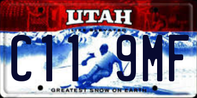 UT license plate C119MF
