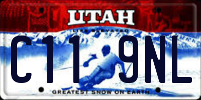 UT license plate C119NL