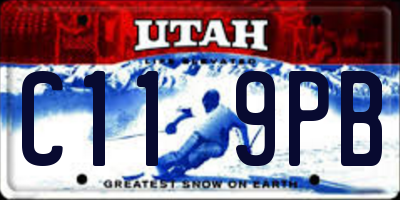 UT license plate C119PB