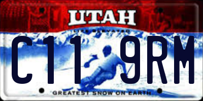 UT license plate C119RM