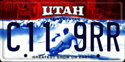 UT license plate C119RR