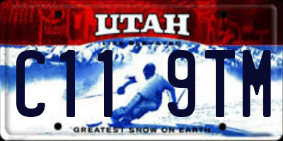 UT license plate C119TM