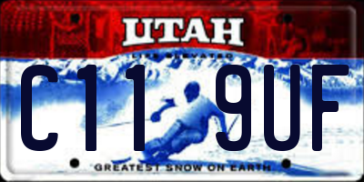 UT license plate C119UF