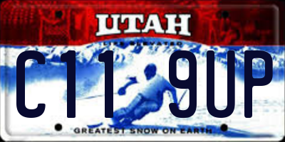 UT license plate C119UP