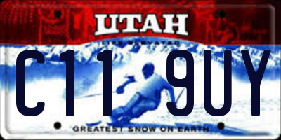 UT license plate C119UY