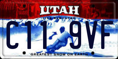 UT license plate C119VF