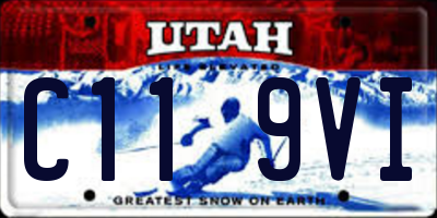 UT license plate C119VI