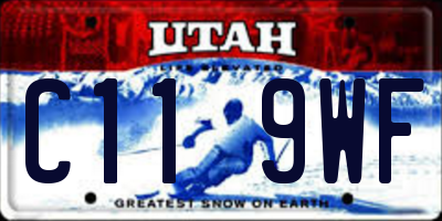 UT license plate C119WF