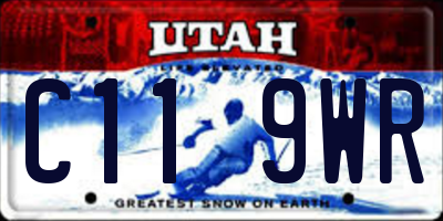 UT license plate C119WR