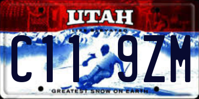 UT license plate C119ZM