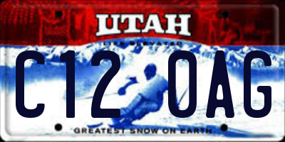 UT license plate C120AG